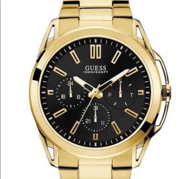 Guess Other - Guess Goldtone watch black dial 48mm